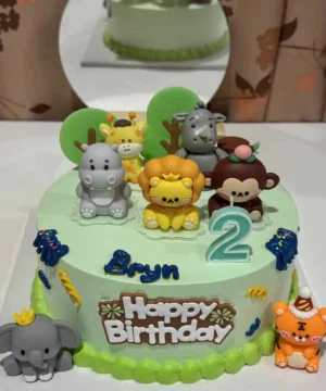 เค้กธีมสวนสัตว์ 2 ปอนด์