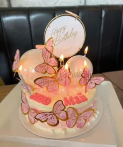 เค้กผีเสื้อสีชมพู 1 ปอนด์