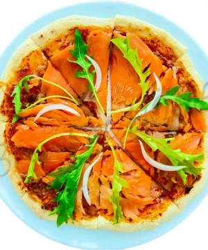 พิซซ่าหน้าแซลมอนรมควัน