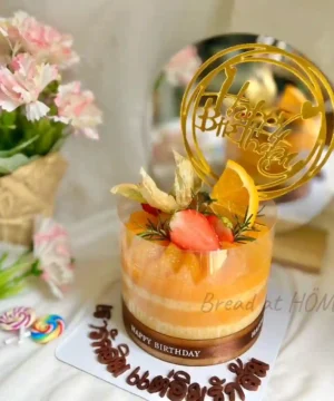 เค้กส้มวันเกิดสวยๆ 1/2 ปอนด์