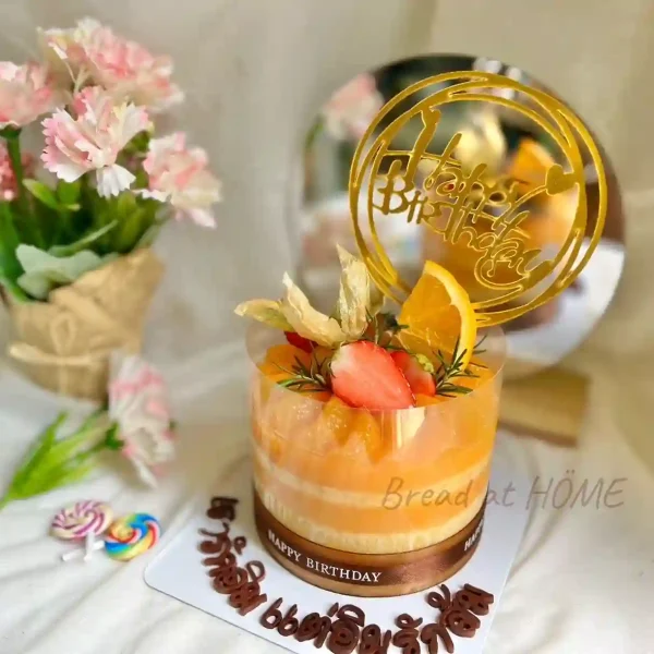 เค้กส้มวันเกิดสวยๆ 1/2 ปอนด์