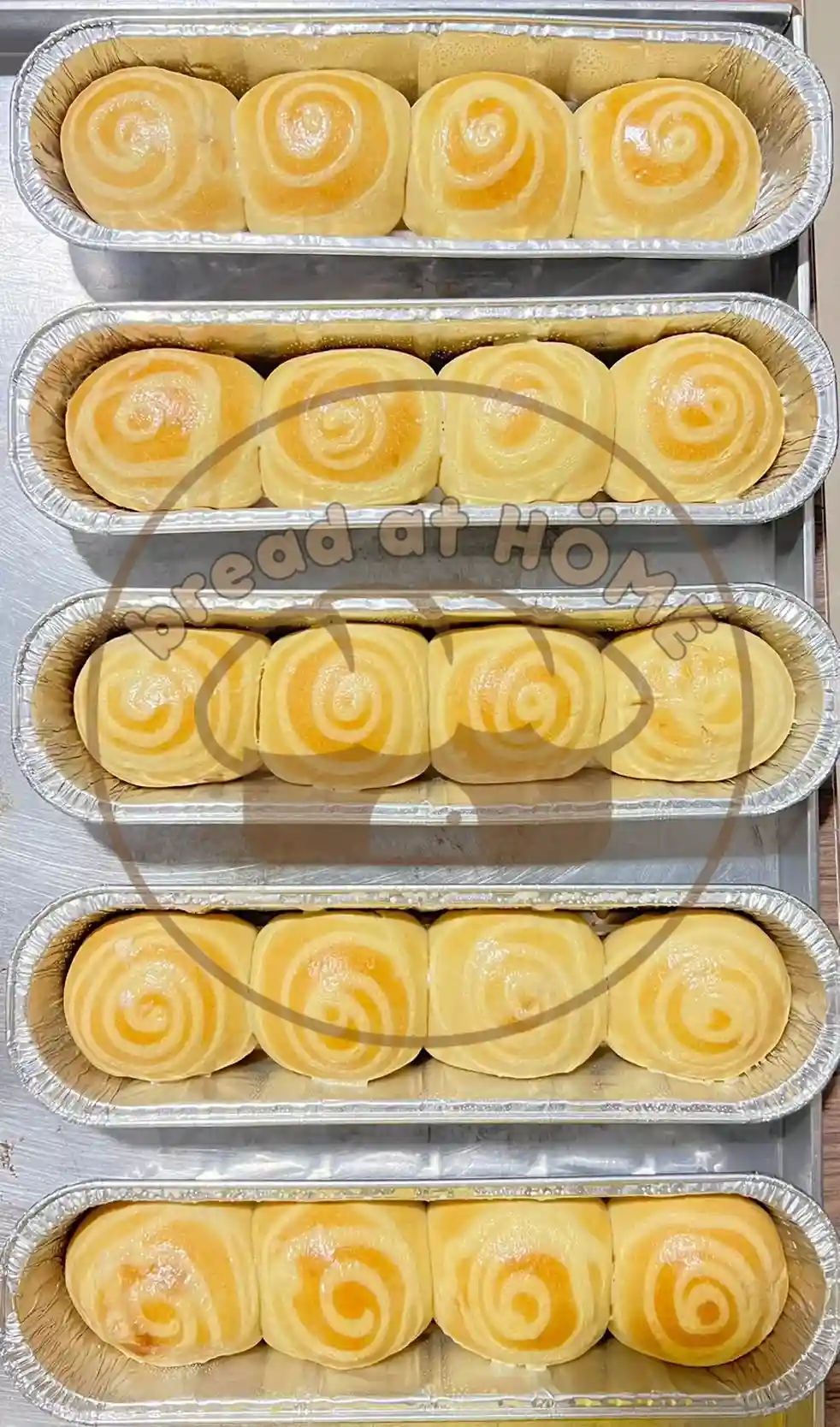 ขนมปังแฮมชีสแบบกลม