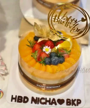 เค้กวันเกิดเค้กส้มสด 1 ปอนด์