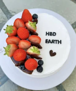 เค้กวันเกิดสตอเบอรี่ช็อตเค้ก 1 ปอนด์