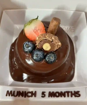 เค้กวันเกิดเค้กช็อกโกแลตลาวามินิ