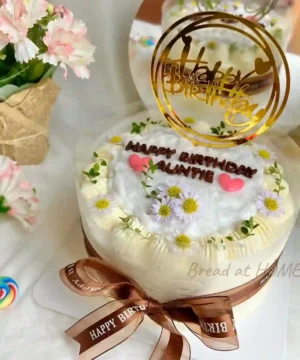 เค้กวันครบรอบเค้กมะพร้าวครีมสด 1 ปอนด์