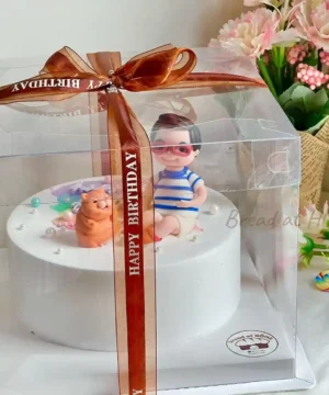 เค้กน้ำตาลปั้น 1 pound พร้อมกล่องใส