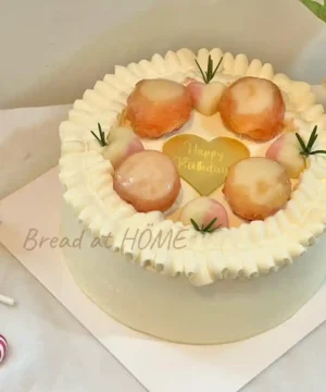 เค้กลูกพีชครีมสด 1 ปอนด์