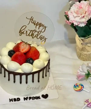 เค้กสตอเบอรี่ช็อตเค้กวันเกิด 1/2 pound