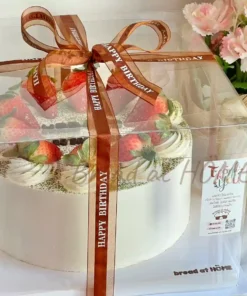 เค้กชาเขียวมัทฉะพรีเมี่ยมวันเกิด 3 ปอนด์ พร้อมกล่องใส