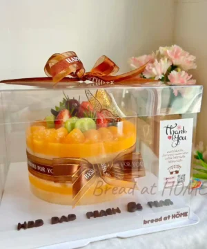 เค้กส้มวันเกิด 1 ปอนด์ พร้อมกล่อง