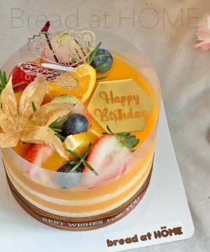 เค้กส้มวันเกิดครึ่งปอนด์สวยๆ