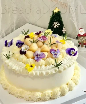 เค้กลูกพีชครีมสด 2 ปอนด์