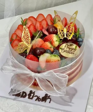 เค้กสตอเบอรี่หน้านิ่ม 2 ปอนด์