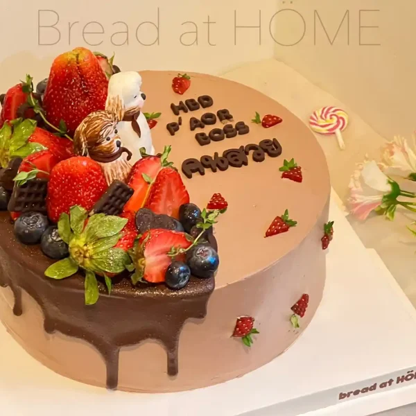 สตอเบอรี่ช็อกโกแลตช็อคเค้ก 2 ปอนด์