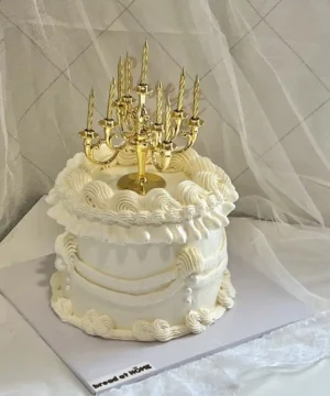 เค้กเชิงเทียนสไตล์วินเทจเค้กวันเกิด