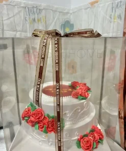 เค้ก 2 ชั้น 9 ปอนด์ พร้อมกล่องใส