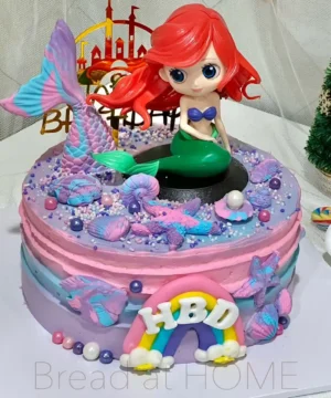 เค้กนางเงือกแอเรียลวันเกิดหนึ่งปอนด์