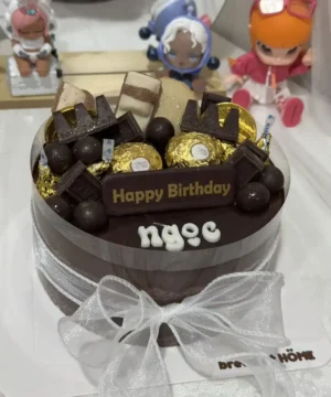 เค้กช็อกโกแลตหน้านิ่มวันเกิด 1 ปอนด์