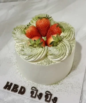 เค้กชาเขียวมัทฉะครีมสดครึ่งปอนด์