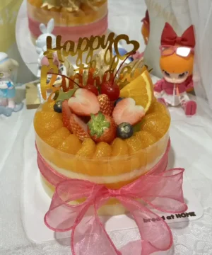 เค้กส้มหน้านิ่มสวยๆ 1 ปอนด์