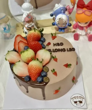 สตอเบอรี่ช็อกโกแลตช็อตเค้กวันเกิด 1p