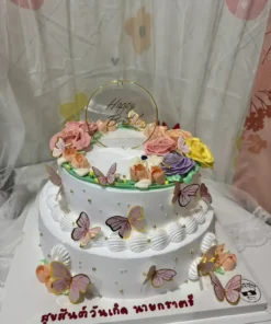 เค้ก 2 ชั้น ซอสไส้บูลเบอรี่