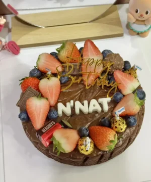 เค้กบราวนี่วันเกิด 1 ปอนด์