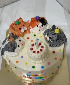 เค้กรูปแมวน่ารัก 1p