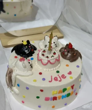 เค้กรูปแมวน่ารัก 1 ปอนด์