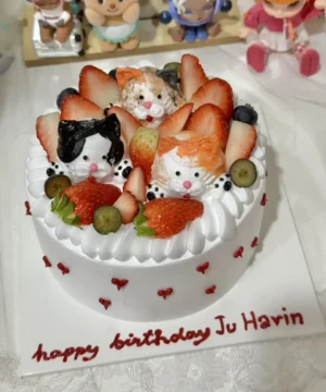 เค้กรูปแมวน่ารักๆ 1 ปอนด์