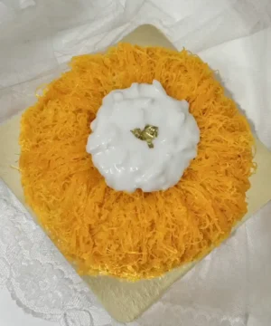 เค้กฝอยทองซอสมะพร้าวอ่อนครีมสด 1 ปอนด์