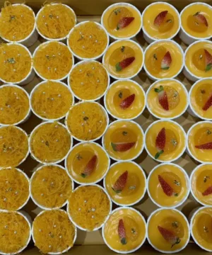 คัพเค้กฝอยทองและส้ม