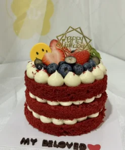 เรดเวลเวทเค้กครีมชีสสตอเบอรี่ครึ่งปอนด์