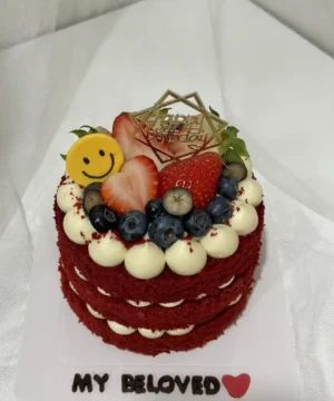 เค้กเรดเวลเวทสตอเบอรี่ครึ่งปอนด์