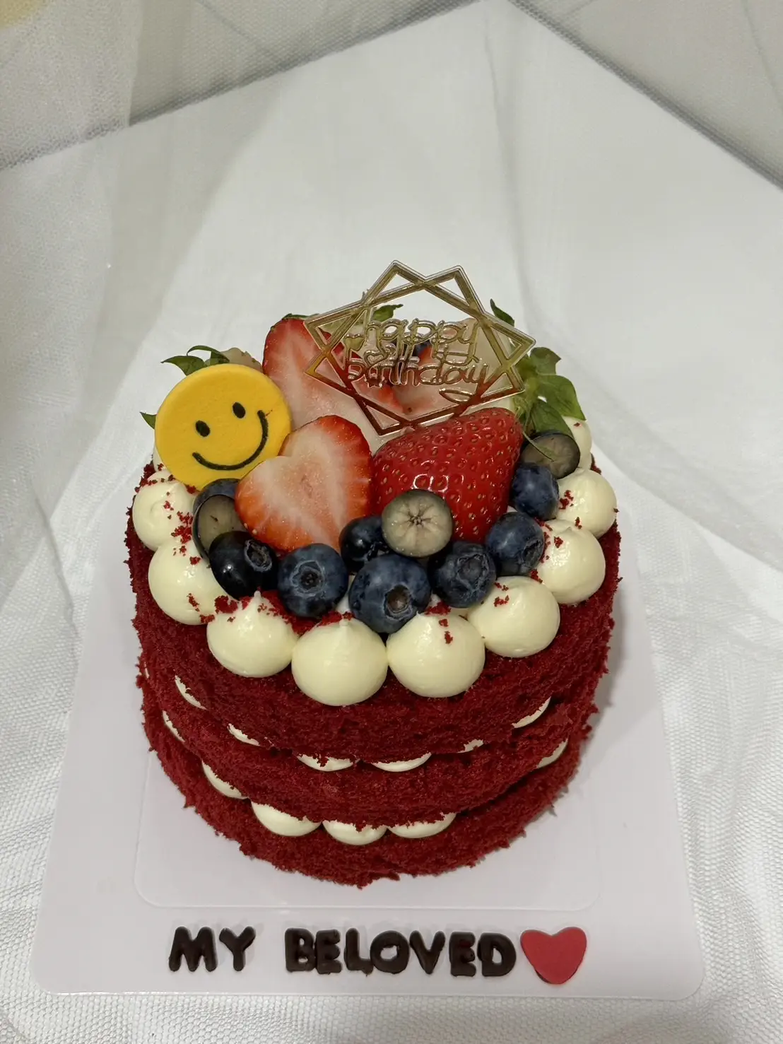 เค้กเรดเวลเวทสตอเบอรี่ครึ่งปอนด์