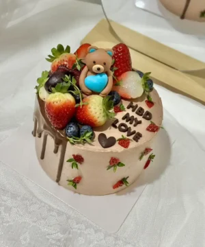 เค้กหมีฟองดองวันเกิดครึ่งปอนด์