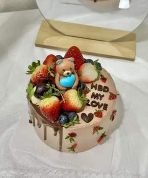 เค้กหมีฟองดองสามมิติ 1/2 ปอนด์