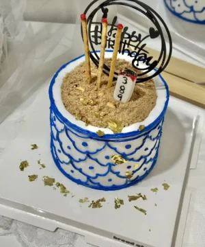 เค้กกระถางธูปมงคลวันเกิด 1 ปอนด์