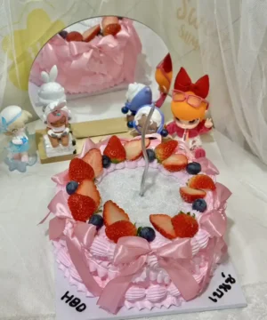 เค้กกลิตเตอร์ผลไม้ 1 ปอนด์