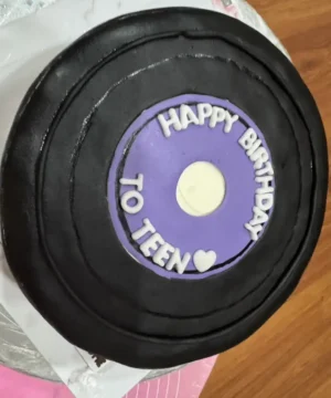 เค้กแผ่นเสียงวันเกิด 1 pound