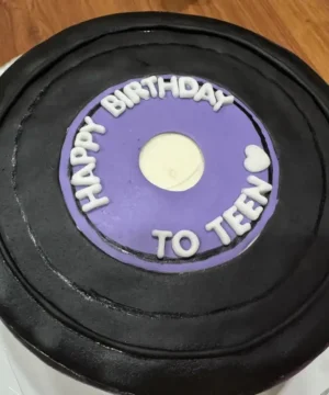 เค้กแผ่นเสียงวันเกิด 1 ปอนด์