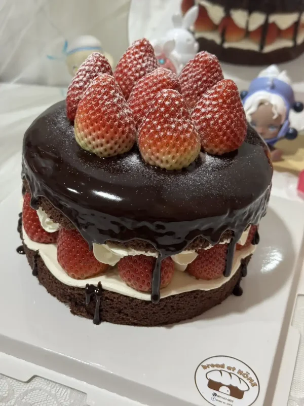 ช็อกโกแลตสตอเบอรี่ช็อตเค้ก 1p