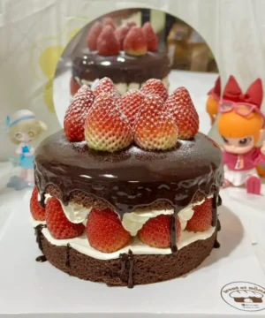 ช็อกโกแลตสตอเบอรี่ช็อตเค้ก 1 ปอนด์
