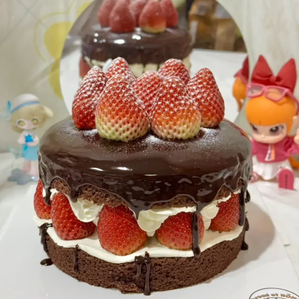 ช็อกโกแลตสตอเบอรี่ช็อตเค้ก 1 ปอนด์
