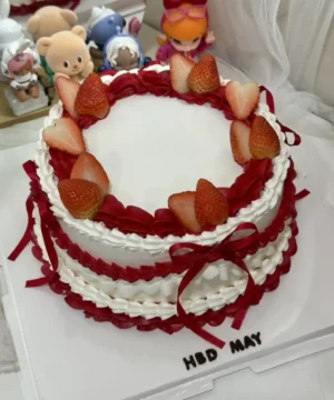 เค้กโบว์เกาหลีวันเกิด 3 ปอนด์