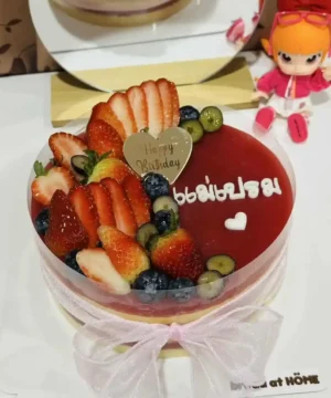 เค้กสตรอว์เบอร์รี่หน้านิ่ม 2 ปอนด์