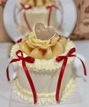 เค้กลูกพีชครีมสดครึ่งปอนด์