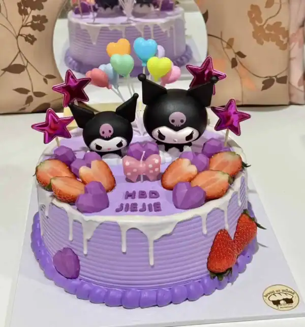 เค้กคุโรมิ [クロミ] KUROMI CAKE ดีไซน์สวยถูกใจคนรักซานริโอ้ - Image 4