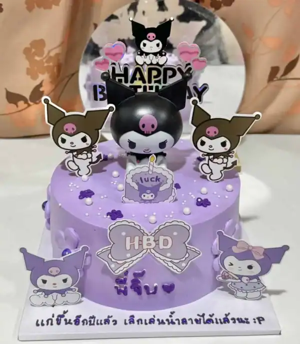 เค้กคุโรมิ [クロミ] KUROMI CAKE ดีไซน์สวยถูกใจคนรักซานริโอ้ - Image 4